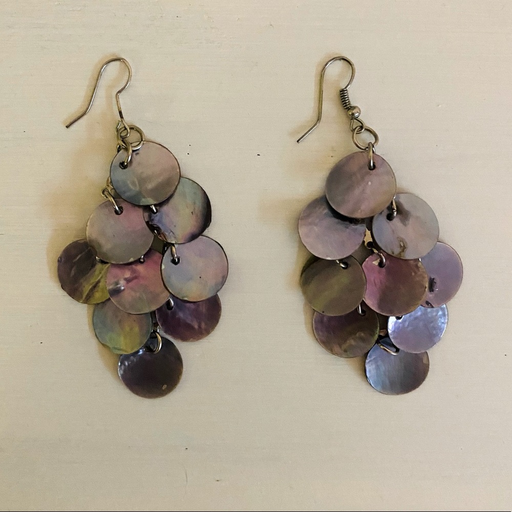Shiny Purple Earrings